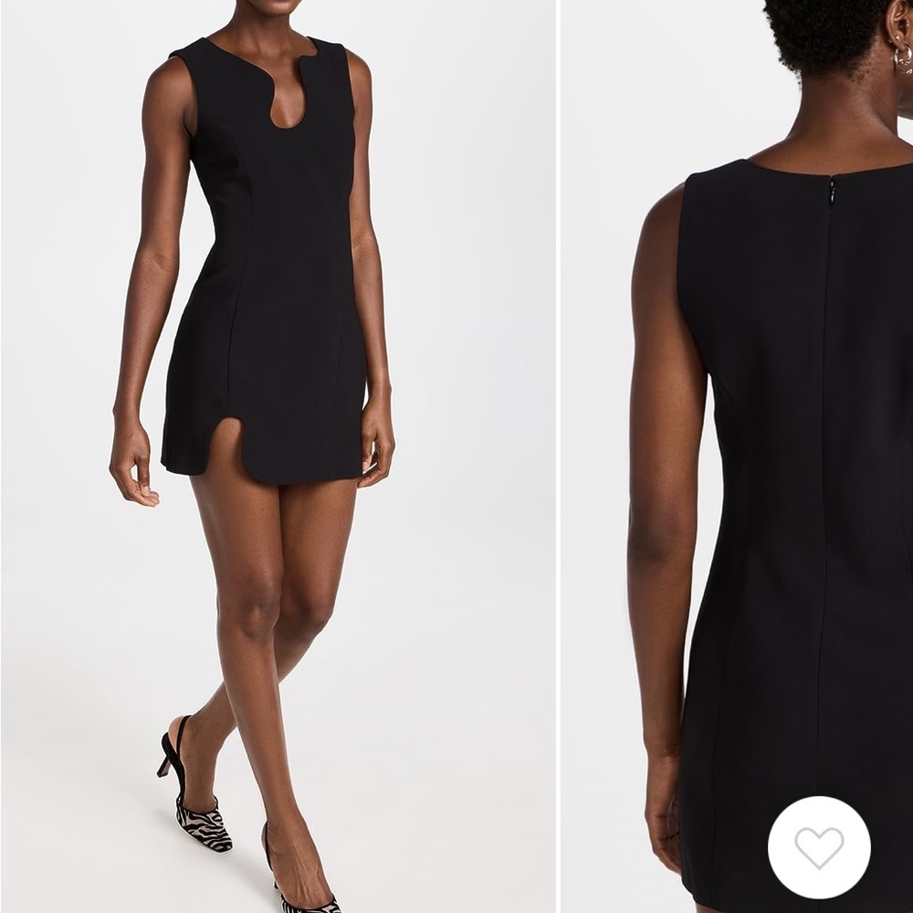 Brand new Amanda Uprichard puzzle piece black mini dress with tags. Size small